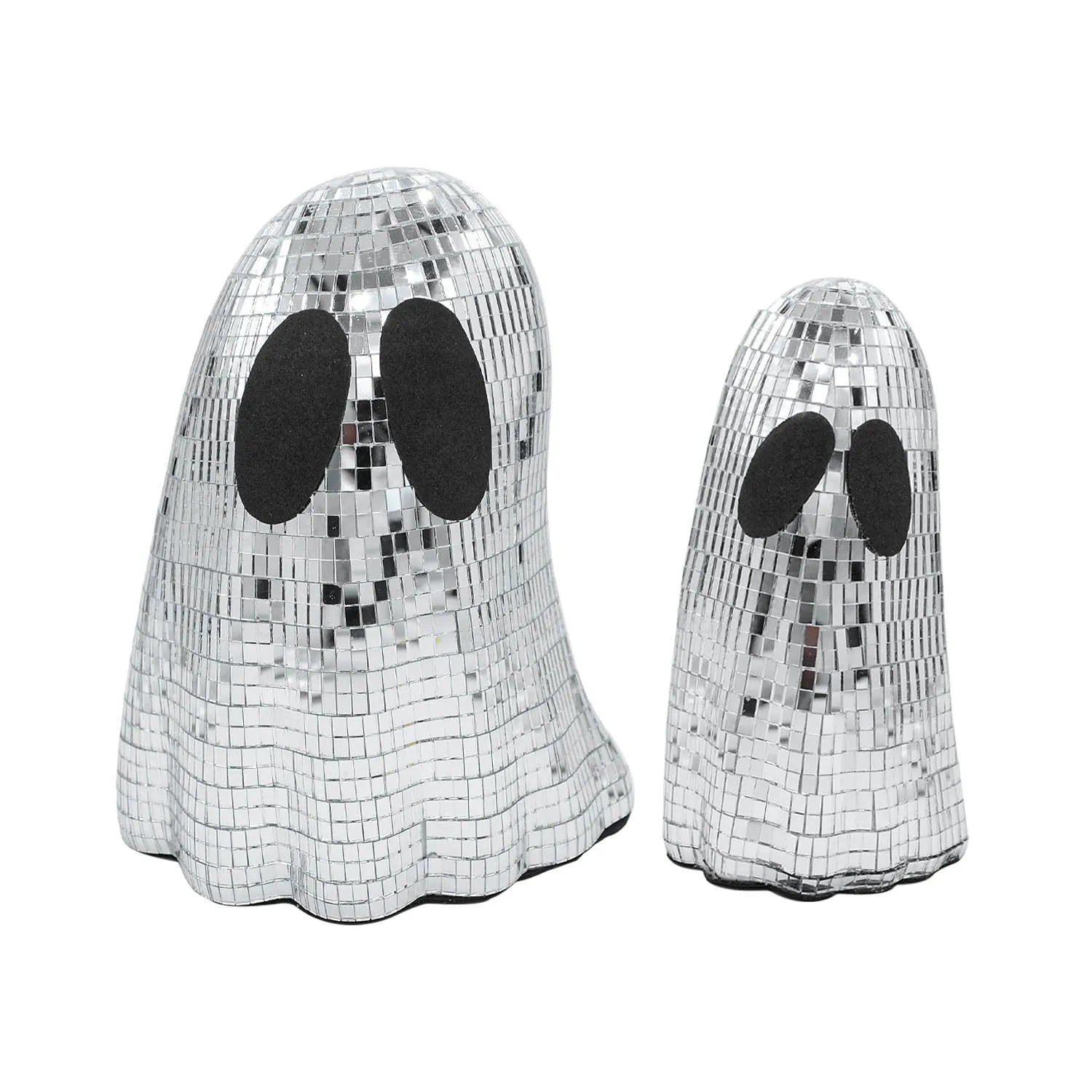 Silver Halloween ghost mosaic mirror patch desktop decoration in two size options