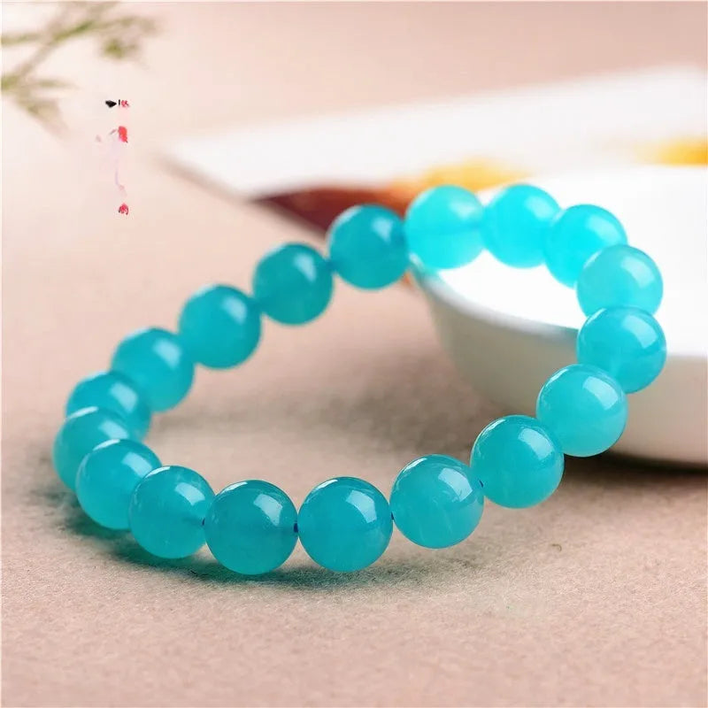 Grade 7A Amazonite natural scattered beads in polished finish for jewellery making, various sizes 8mm to 13mm