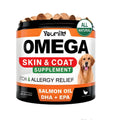 Fish oil softgel supplement bottle with 120 chewable capsules containing omega-3 fatty acids