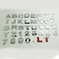 3D metal car bumper sticker letter A in zinc alloy, 2.5cm size, black finish