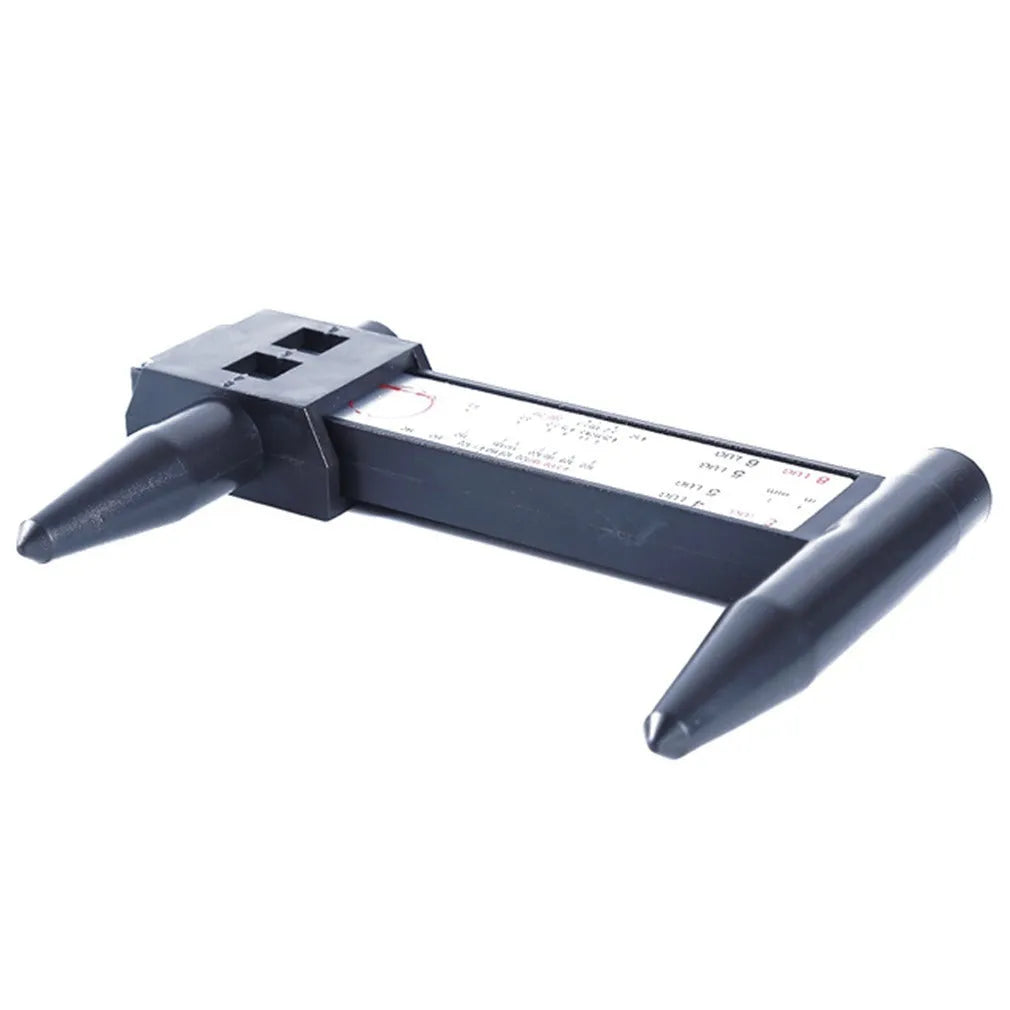 Digital hole distance measuring tool with electronic display for wheel hub bolt circle measurement
