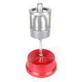 Portable wheel hub balancer with aluminium head and bull's eye level for tyre balancing