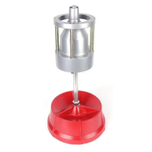 Portable wheel hub balancer with aluminium head and bull's eye level for tyre balancing