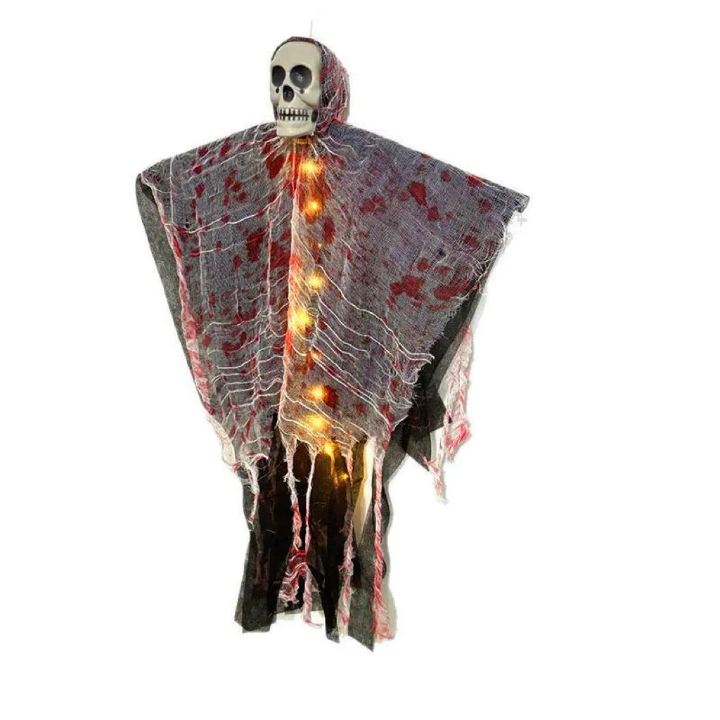 Blood-dyed luminous skull hanging ghost Halloween outdoor decoration