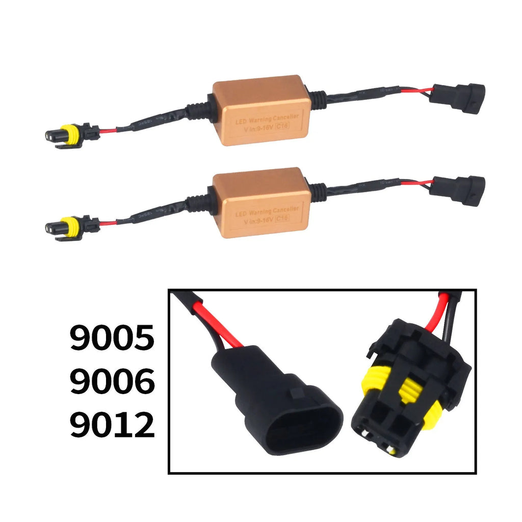Black alloy Canbus decoder for H4 H7 H11 LED car headlights with plug connections