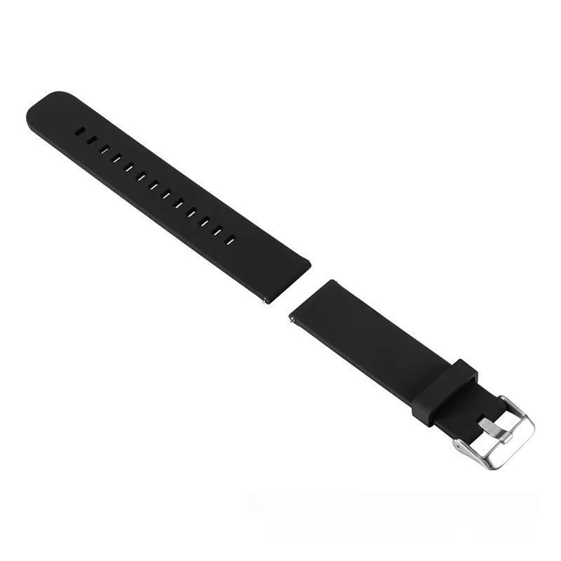Solid colour silicone replacement strap for Garmin Forerunner 245 watch in multiple colour options