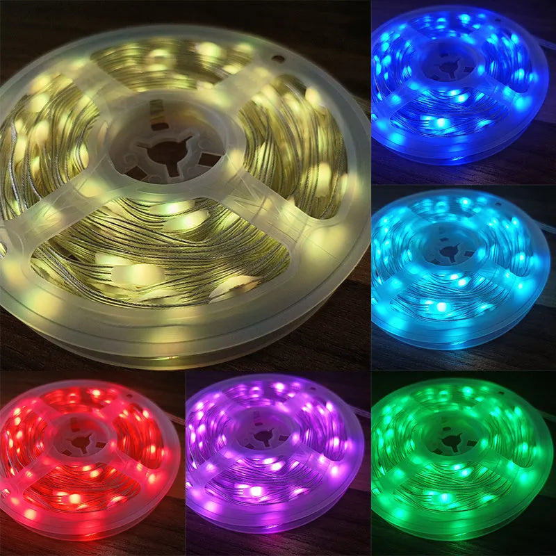 10-metre long LED festival light string with 100 colourful bulbs in multiple flashing modes.