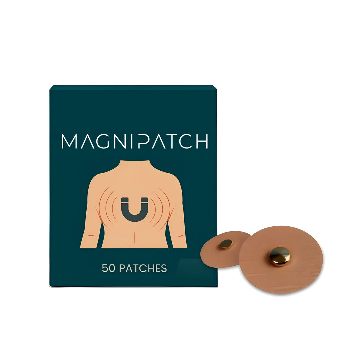 Pack of 50 Local Soothing Magnet Health Patches with adhesive backing for topical application