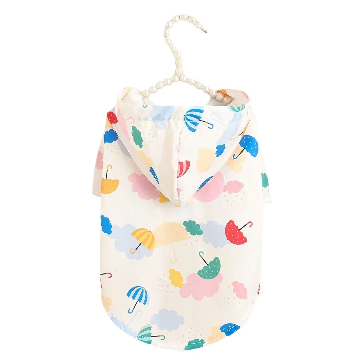 Cartoon umbrella pattern pet raincoat in colourful design for dogs and cats