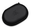 Black oval faux leather earphone storage bag with zipper, for EDX PRO and compatible models.