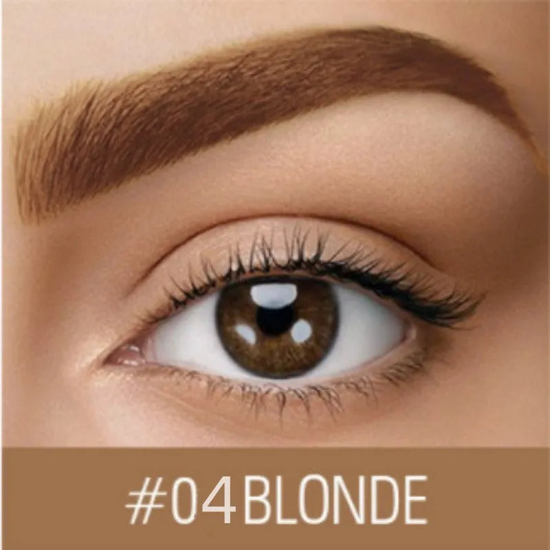 Waterproof eyebrow cream pot in dark grey and golden yellow colour options for natural brow definition