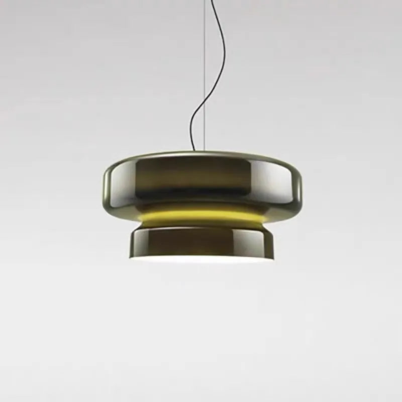 Modern glass chandelier in brown green milky white or purple with 36cm dimensions for bedroom and bar lighting