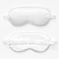 Double-sided rayon elastic satin eyeshade shown in a selection of its 17 available colours.
