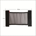 Elastic polyester storage net for securing items in a car boot, shown in 20x35cm and 20x45cm sizes.