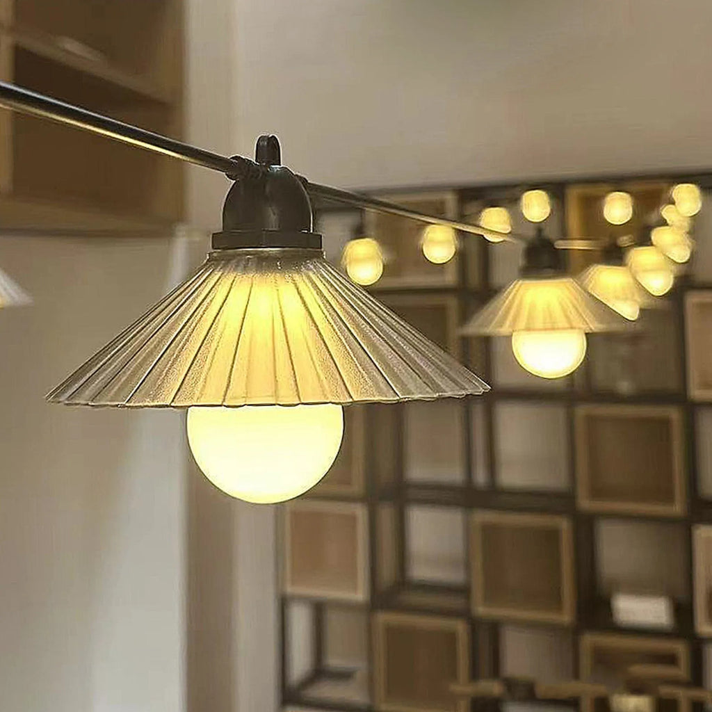 Outdoor LED string lights with flower-shaped globe bulbs in warm white or multicolour options