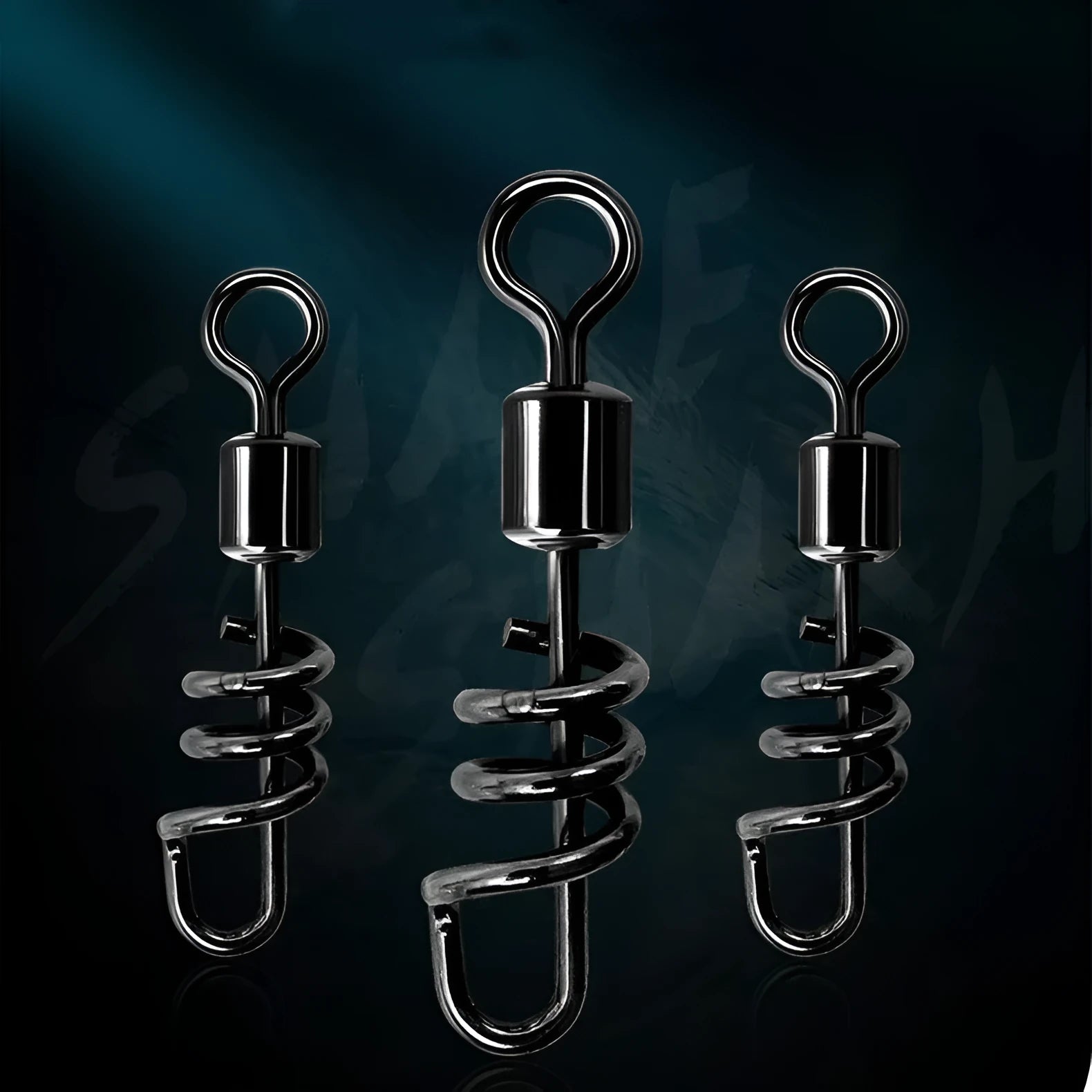 Stainless steel fishing swivel connector with 8-shaped ring and copper insert