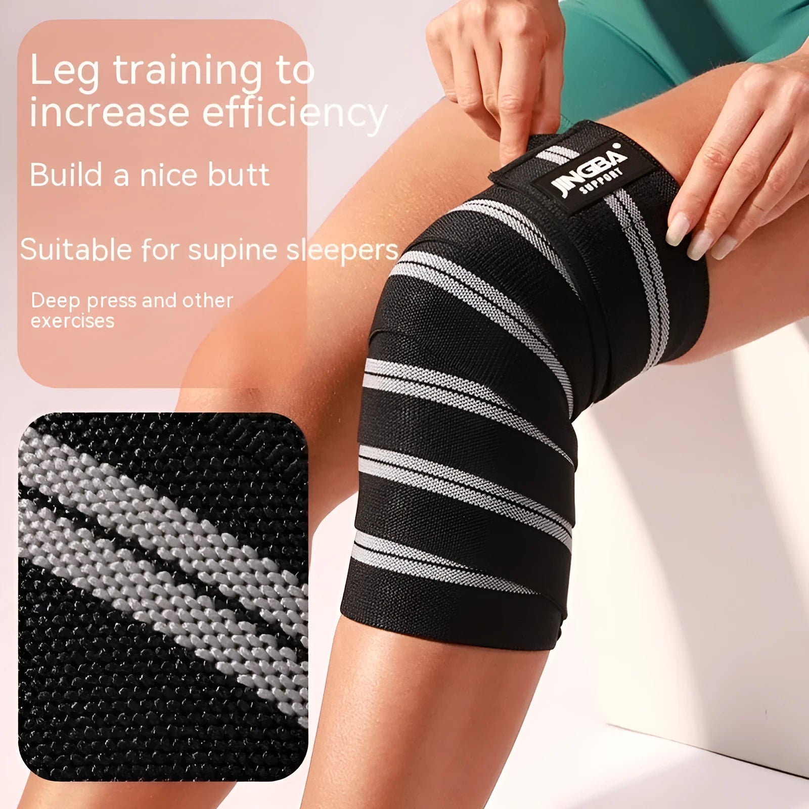 Adjustable adult sports knee pad in blue grey red or yellow for weightlifting cycling and fitness training