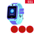 Children's smartwatch with GPS positioning and video call capability featuring 1.44 inch touch screen and silica gel strap