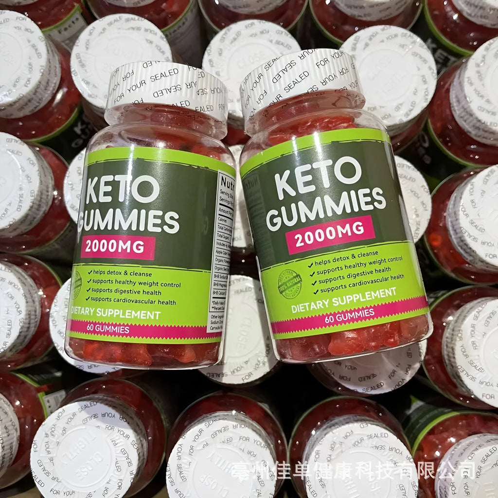 Keto BHB vinegar candy vitamins bottle containing 60 pectin-based tablets
