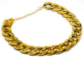 Gold colour twisted chain dog collar for small to medium dogs on a white background.