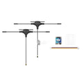 FPV dual-frequency receiver base station with GemX Gemini module and two T-shaped antennas