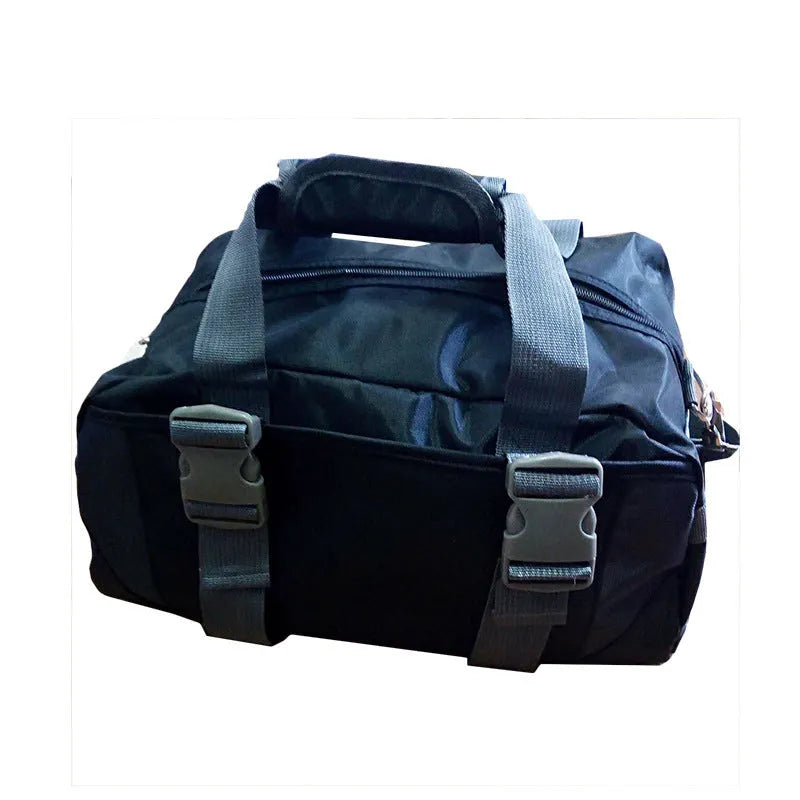 Nylon yoga and gym bag shown in multiple colours including black, blue, green, pink, purple, and red options