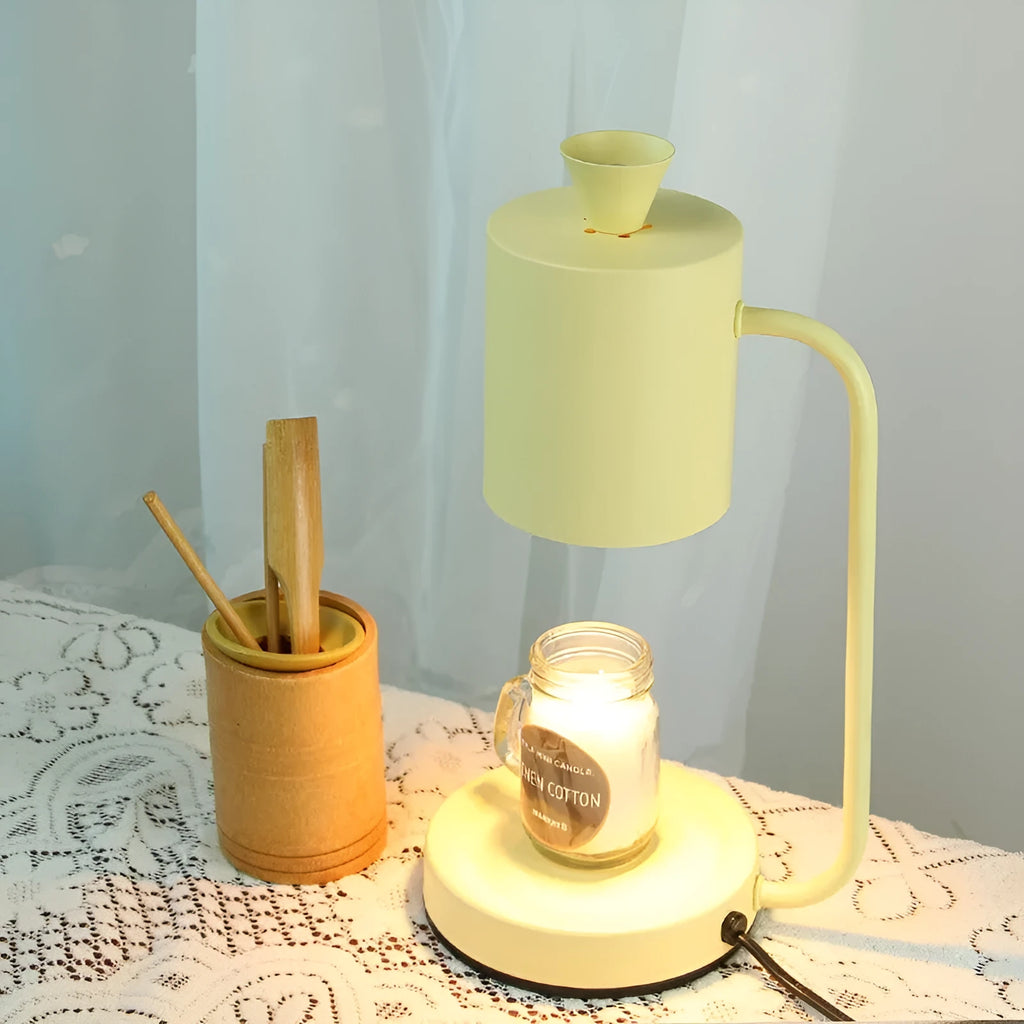 European romantic style aromatherapy melting wax lamp with cold rolled steel holder