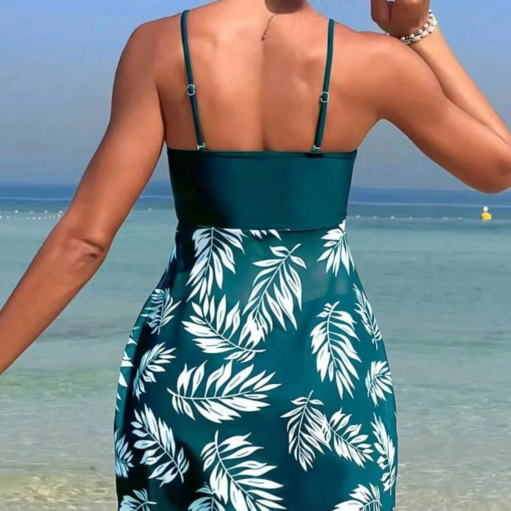 Women's high waist swimsuit boxers in black, blue and peacock green colours with mesh fabric