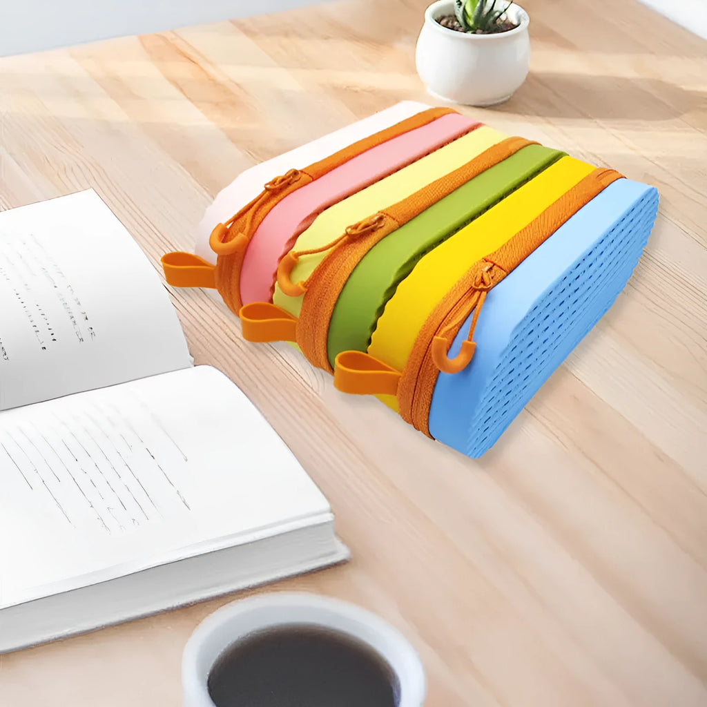 Silicone glasses case in long hand shape, showcasing the 200mm length and modern simplicity design.