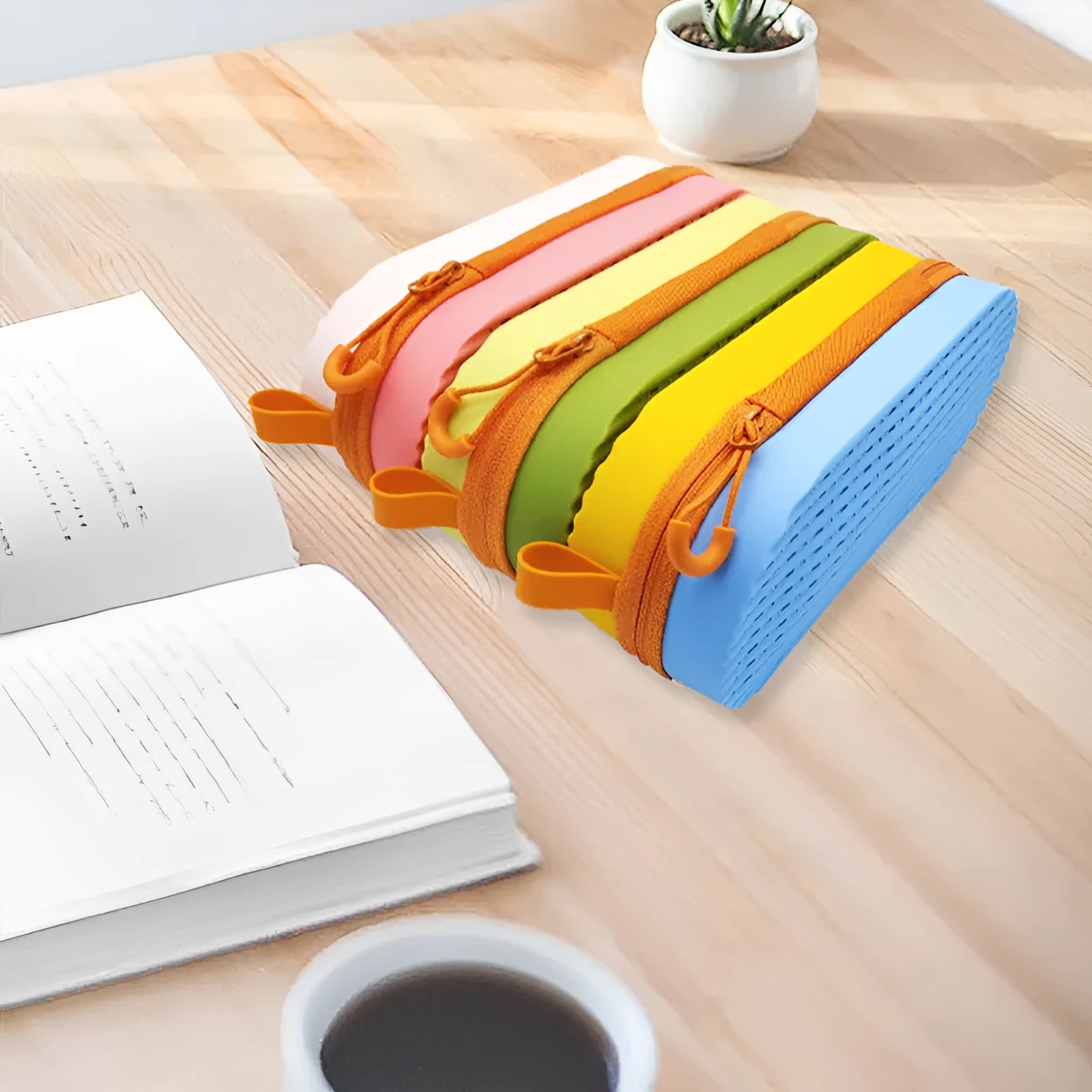 Silicone glasses case in long hand shape, showcasing the 200mm length and modern simplicity design.
