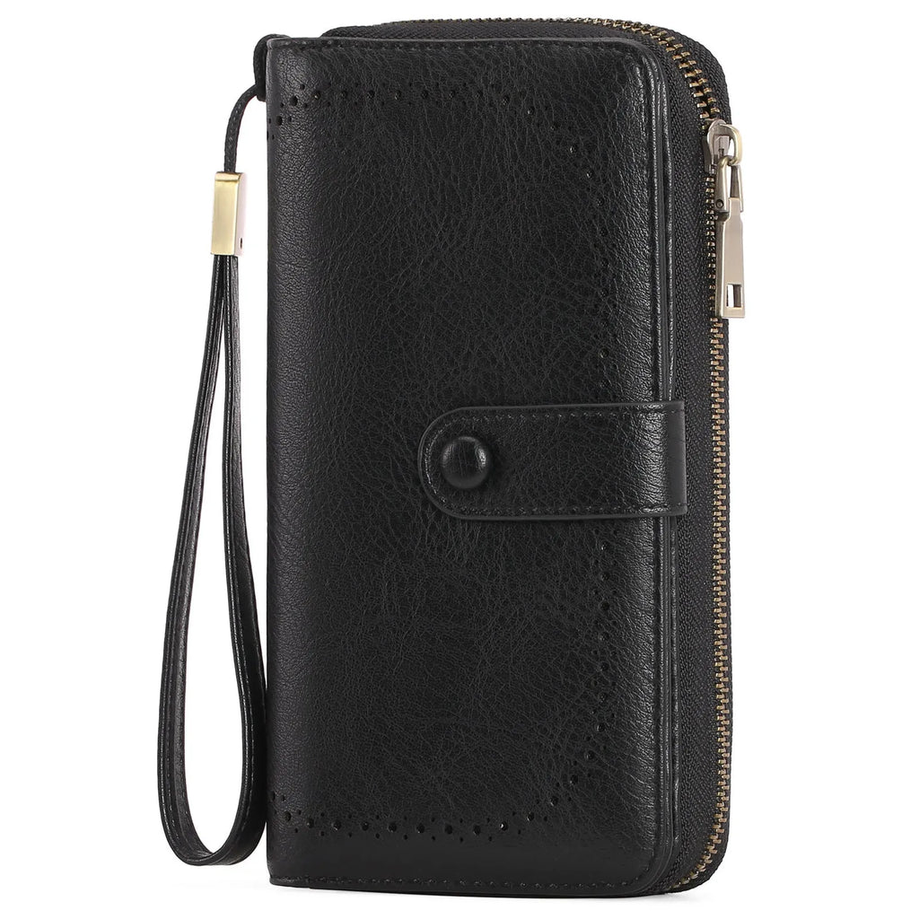 Women's expanding card holder wallet with RFID protection in multiple colour options showing interior compartments