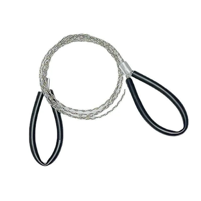 Black and red 600mm German stainless steel survival wire saw for camping