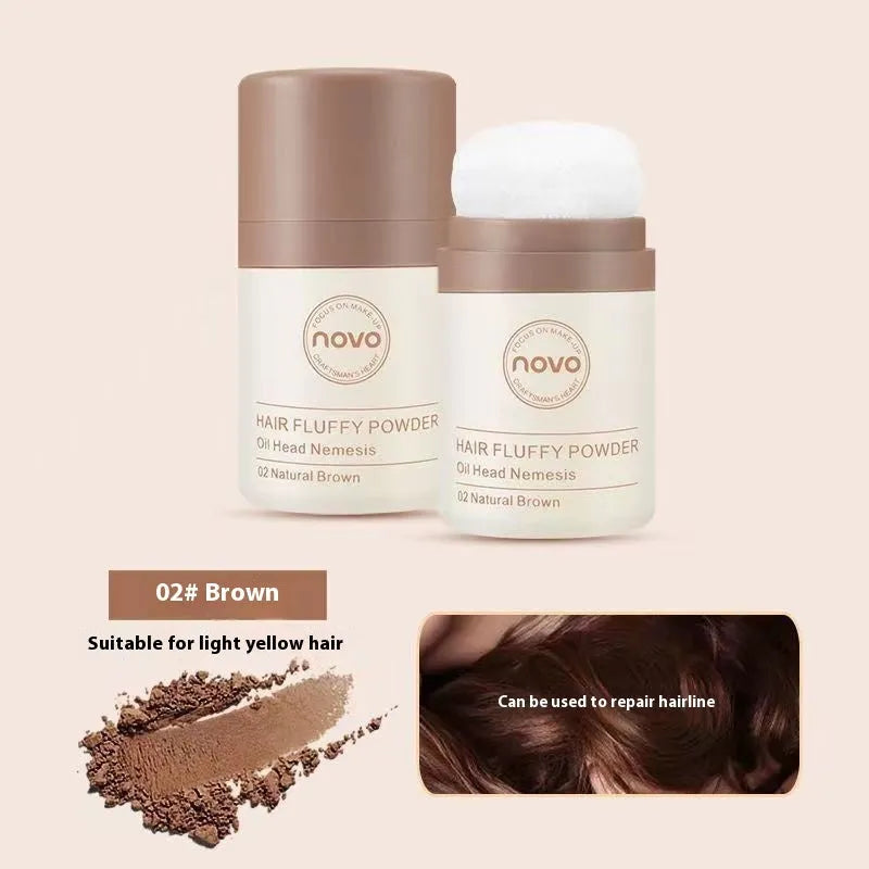 Translucent oil control booster powder for bangs hairline and facial application with natural colour options