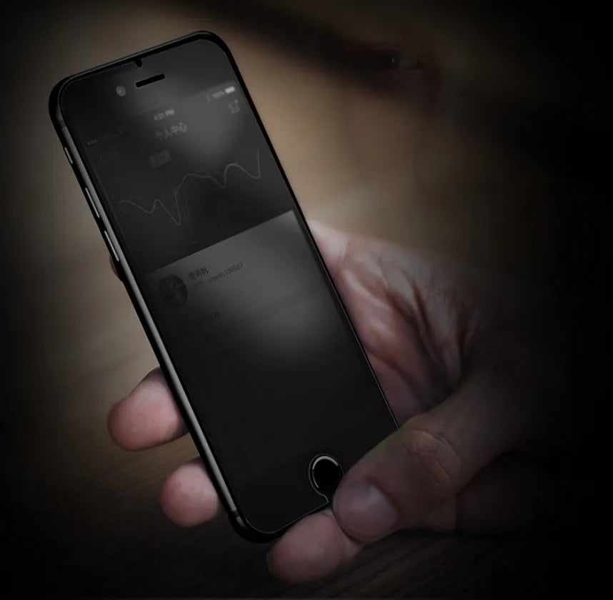 Tempered glass screen protector with coloured anti-spy privacy film for iPhone XS Max and other models