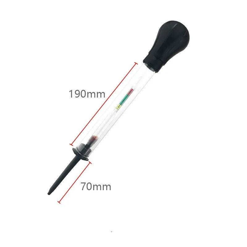 Electrohydraulic hydrometer for automobile battery testing with 330mm glass construction