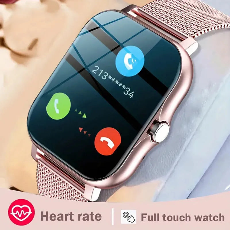 1.44-inch touch screen smart watch with Bluetooth calling on a silicone wrist strap
