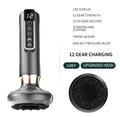 Green electric vacuum cupping and gua sha massager device with USB cable.