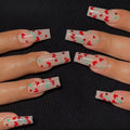 French-style red diamond cherry nail art decals with wearable armour-style construction