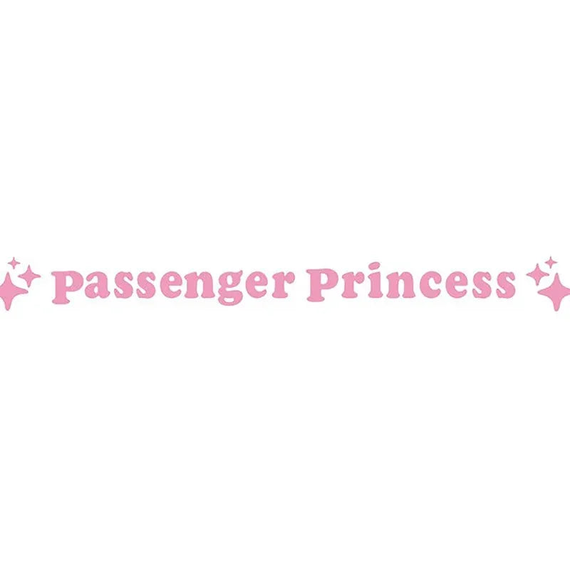 Passenger princess rearview mirror decorative sticker measuring 12.5 cm in reflective colours