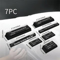 Seven black EVA frosted blocks with metal construction for stage and set design