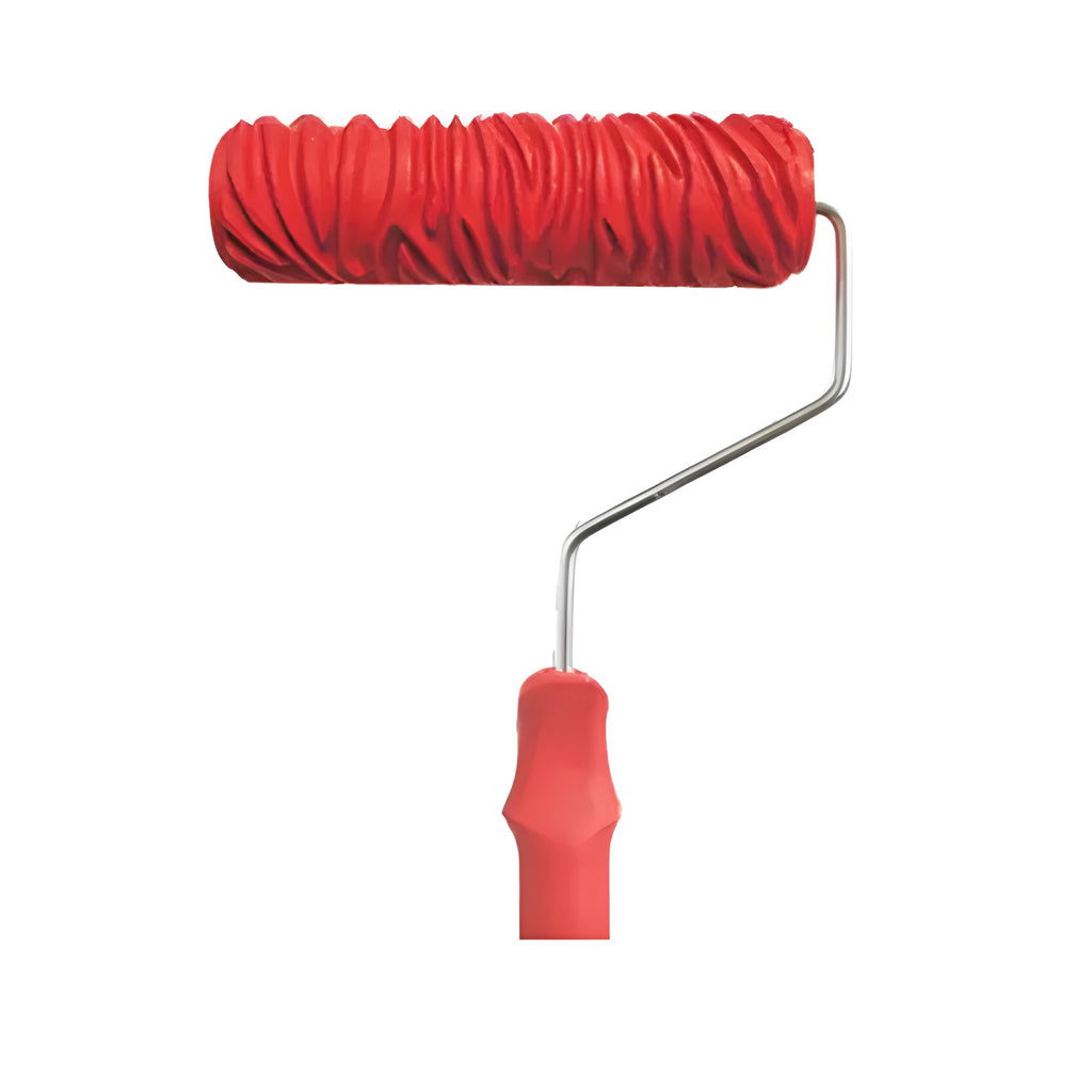 7 inch rubber and plastic texture paint embossing roller for DIY wall relief painting.