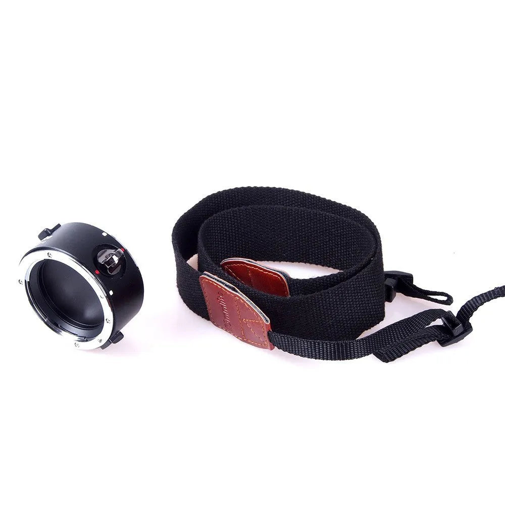 Aluminium alloy camera lens flipper dual holder with cotton shoulder strap for Canon Nikon Sony lenses