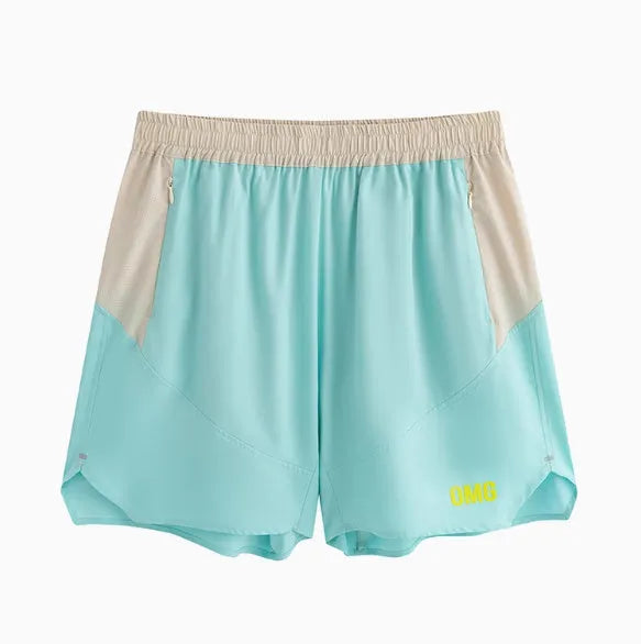 Men's loose-fitting workout shorts with elastic lace-up waist in dark rock ash colour