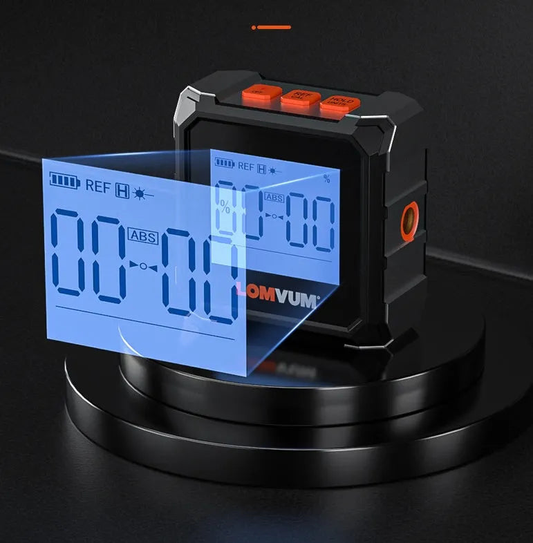 Digital laser infrared woodworking steel tape measure tool with inclinometer and alloy casing