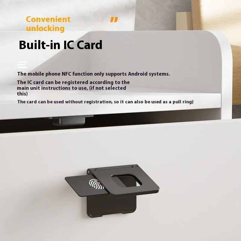 F079 punch free drawer lock with removable card system and keys for wardrobe installation
