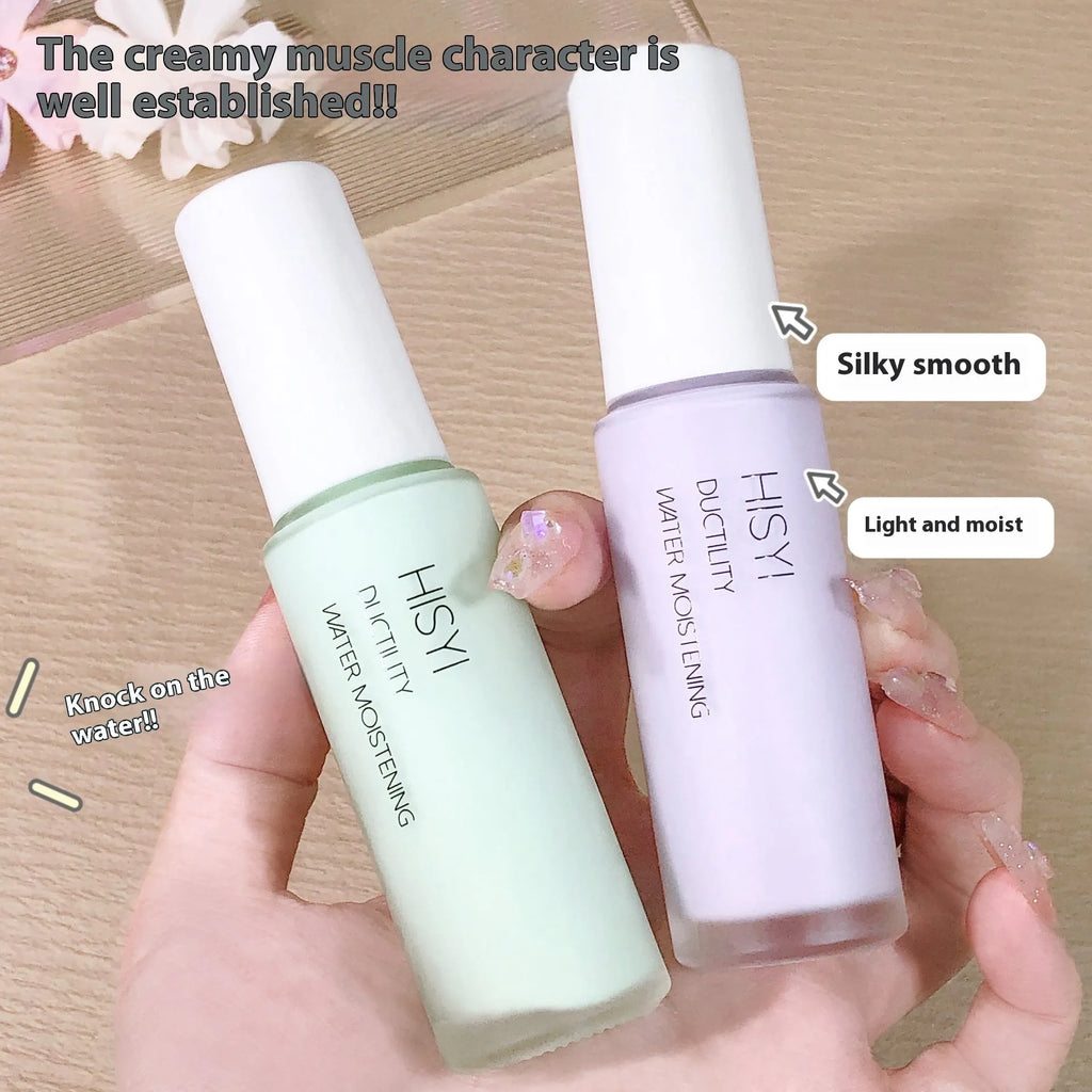 Silky clear brightening makeup primer tube showing three colour options 01 02 03