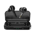 Black and white true wireless stereo earbuds with Bluetooth 5.0 and IPX5 waterproof rating