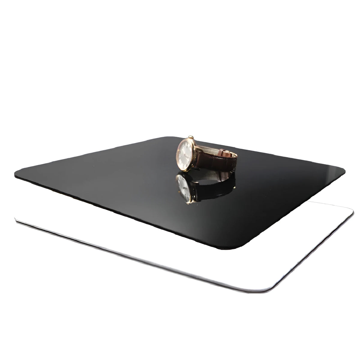 Acrylic shooting reflection board in black or white colour for photography backgrounds