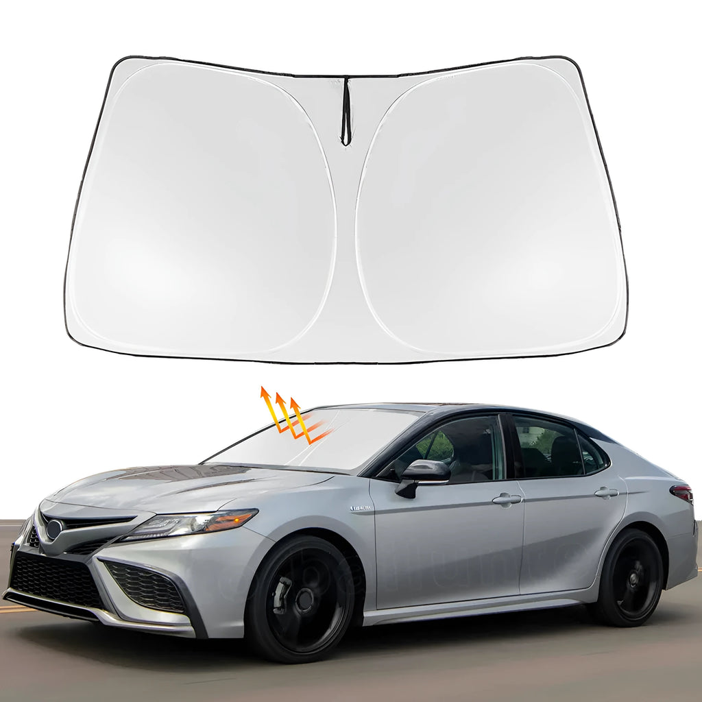 Silver car windshield sunshade for Toyota NOAH XOVY 90 series vehicles with two size options