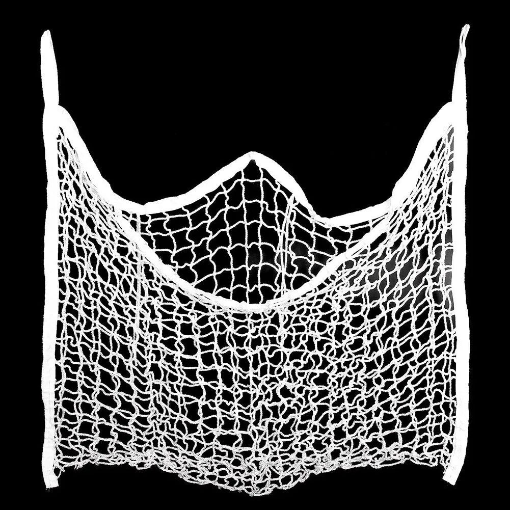 Black woven polyethylene rope hanging feeding bag for horses and cattle